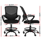 Artiss Office Chair Drafting Stool Computer Standing Desk Mesh Chairs Black