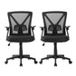 Set of 2 Artiss Mesh Office Chair Mid Back Black