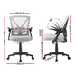Set of 2 Artiss Mesh Office Chair Mid Back Grey