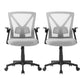 Set of 2 Artiss Mesh Office Chair Mid Back Grey