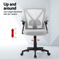 Set of 2 Artiss Mesh Office Chair Mid Back Grey