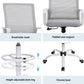 Artiss Office Chair Drafting Chairs Stool Computer Desk Studios Mesh White