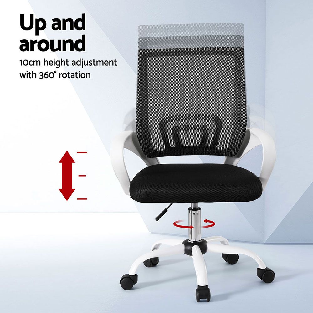 Set of 2 Artiss Office Chair Mesh Computer Gaming Desk Chairs Work Study Mid Back