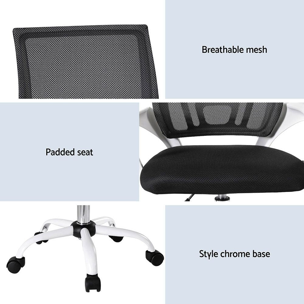 Set of 2 Artiss Office Chair Mesh Computer Gaming Desk Chairs Work Study Mid Back