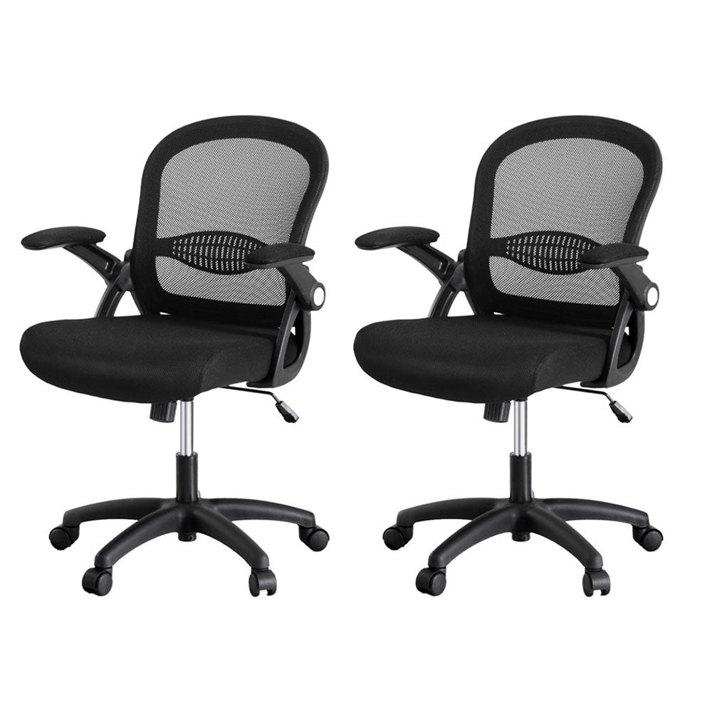 Set of 2 Artiss Mesh Office Chair Computer Gaming Desk Chairs Work Study Mid Back