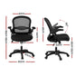 Set of 2 Artiss Mesh Office Chair Computer Gaming Desk Chairs Work Study Mid Back