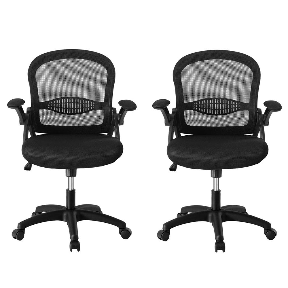 Set of 2 Artiss Mesh Office Chair Computer Gaming Desk Chairs Work Study Mid Back