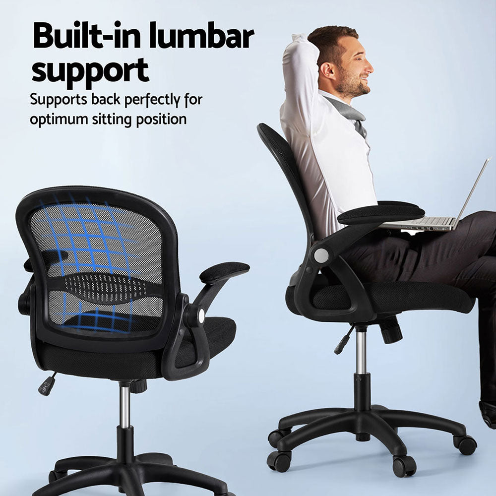 Set of 2 Artiss Mesh Office Chair Computer Gaming Desk Chairs Work Study Mid Back