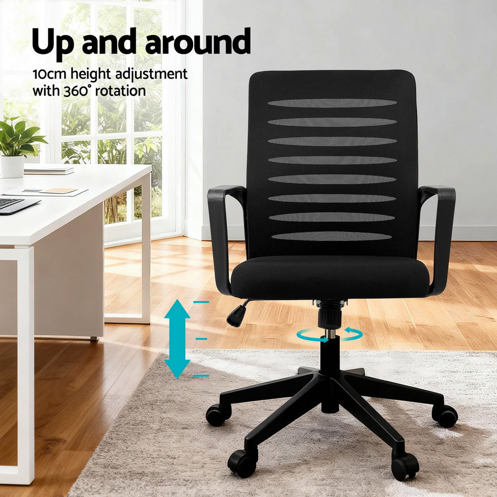 Artiss Ergonomic Office Chair Mesh Computer Chairs with Lumbar Support Black