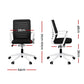 Artiss Ergonomic Office Chair Mesh Computer Chairs with Lumbar Support Black and White