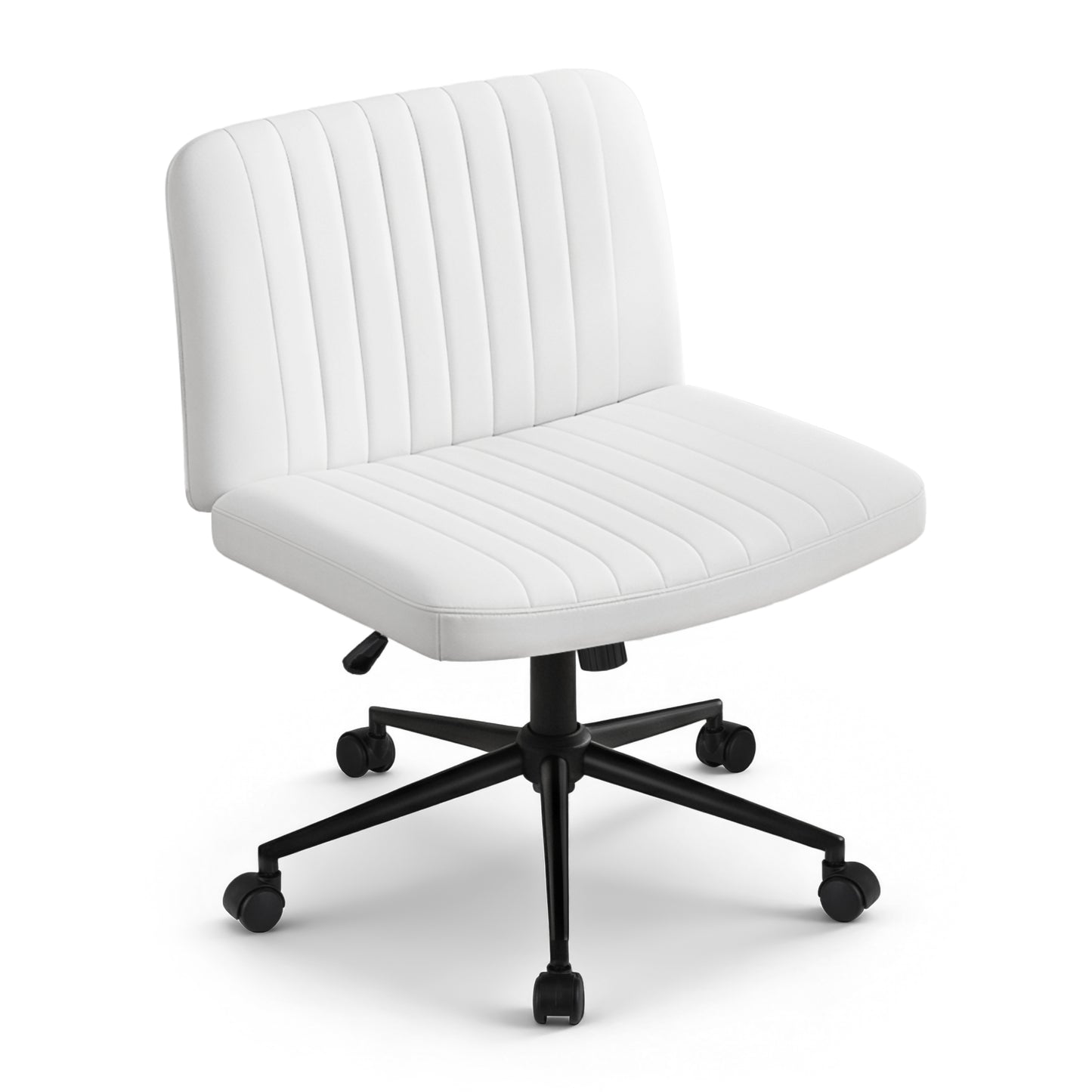 Artiss Criss Cross Chair Wide Cross Legged PU Leather White