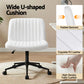 Artiss Criss Cross Chair Wide Cross Legged PU Leather White