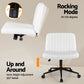 Artiss Criss Cross Chair Wide Cross Legged PU Leather White