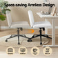 Artiss Criss Cross Chair Wide Cross Legged PU Leather White