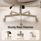 Artiss Criss Cross Chair Ergonomic Cross Legged Office Desk Chair PU Leather Beige