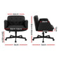Artiss Criss Cross Chair Ergonomic Cross Legged Office Desk Chair PU Leather Black
