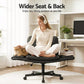 Artiss Criss Cross Chair Ergonomic Cross Legged Office Desk Chair PU Leather Black