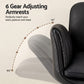Artiss Criss Cross Chair Ergonomic Cross Legged Office Desk Chair PU Leather Black