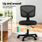 Artiss Armless Office Chair Ergonomic 360° Swivel Fabric Back and Seat Black