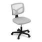 Artiss Armless Office Chair Ergonomic 360° Swivel Fabric Back and Seat Grey