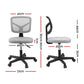 Artiss Armless Office Chair Ergonomic 360° Swivel Fabric Back and Seat Grey