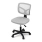 Artiss Armless Office Chair Ergonomic 360° Swivel Fabric Back and Seat Grey