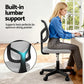 Artiss Armless Office Chair Ergonomic 360° Swivel Fabric Back and Seat Grey