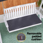 Elsinore Outdoor Wooden Swing Chair Garden Bench Canopy Cushion 3 Seater - White
