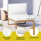 Damar 4-Seater Outdoor Sofa Set Wooden Lounge Setting 5-Piece - White