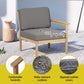 Novian 5-Seater Outdoor Sofa Set Wooden Lounge Setting 6-Piece - Grey