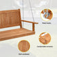 Isandro Porch Swing Chair With Chain Outdoor Furniture Wooden Bench 2 Seater - Teak
