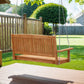 Isandro Porch Swing Chair With Chain Outdoor Furniture Wooden Bench 2 Seater - Teak