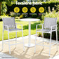 Ailsa Set of 2 Outdoor Bar Stools Dining Chairs Patio Furniture Garden Steel Textilene - White