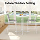 Serilda 2-Seater Outdoor Bar Set Stools Dining Chairs Table Patio Furniture Bistro Set Steel 3-Piece - White