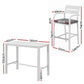 Julian 4-Seater Dining Chairs Table Patio Aluminium Bistro Set 5-Piece Outdoor Bar Set - White