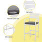 Julian 4-Seater Dining Chairs Table Patio Aluminium Bistro Set 5-Piece Outdoor Bar Set - White