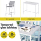 Erion 6-Seater Outdoor Bar Set Stools Dining Chairs Table Patio Steel Bistro Set 7-Piece - White