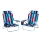 Orlin Set of 2 Outdoor Chairs Beach Chair Backpack Cooler Storage Lightweight Fishing - Blue