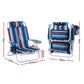 Orlin Set of 2 Outdoor Chairs Beach Chair Backpack Cooler Storage Lightweight Fishing - Blue