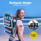 Orlin Set of 2 Outdoor Chairs Beach Chair Backpack Cooler Storage Lightweight Fishing - Blue