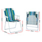 Azielle Set of 2 Outdoor Chairs Folding Camping Chair Steel Portable Patio Furniture - Black