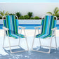 Azielle Set of 2 Outdoor Chairs Folding Camping Chair Steel Portable Patio Furniture - Black