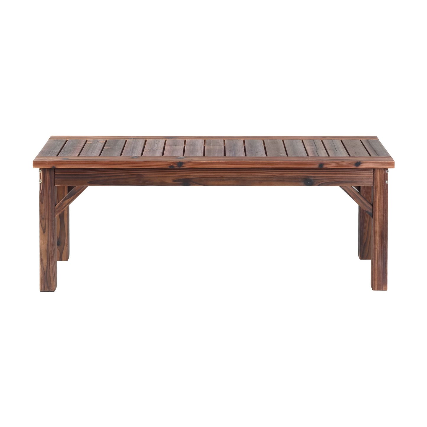 Garden Benches Garden Seating Backless Timber Seat 120cm Brown