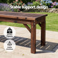Garden Benches Garden Seating Backless Timber Seat 120cm Brown