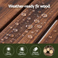 Garden Benches Garden Seating Backless Timber Seat 120cm Brown