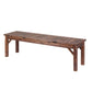 Garden Benches Garden Seating Backless Timber Seat 150cm Brown