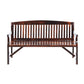Solene Wooden Garden Bench Chair Natural Decor Patio Deck 3 Seater - Natural