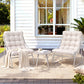 Zephira 3-Piece Outdoor Bistro Set Patio Furniture Table and Chairs Steel - Khaki