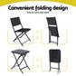 Kallan  Outdoor Bistro Set Folding Table and Chairs Patio Furniture Garden Steel - Black