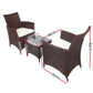 Noah 2-Seater Wicker Furniture 3-Piece Outdoor Setting - Brown